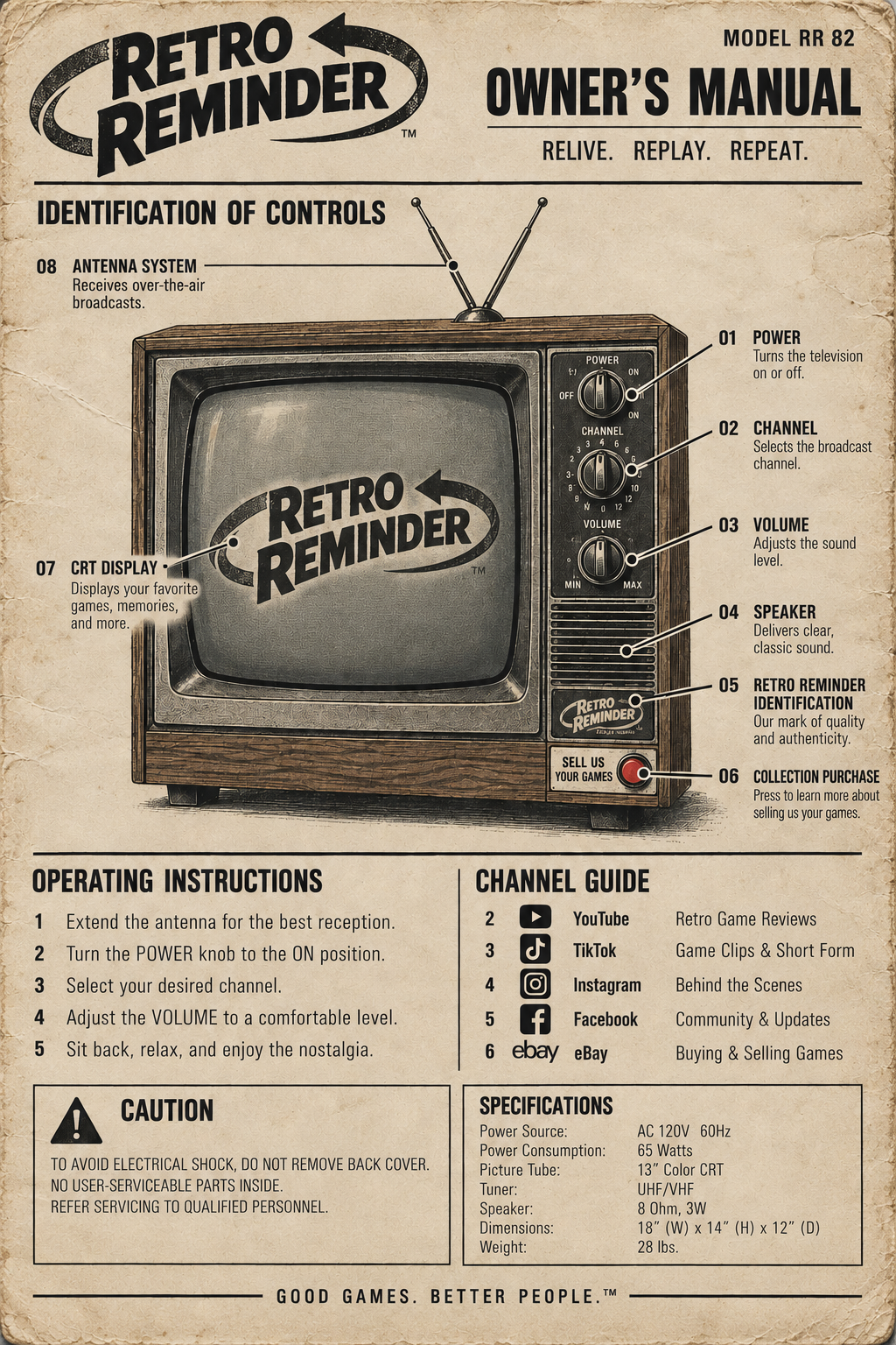 Retro Reminder RR-82 Instruction Manual